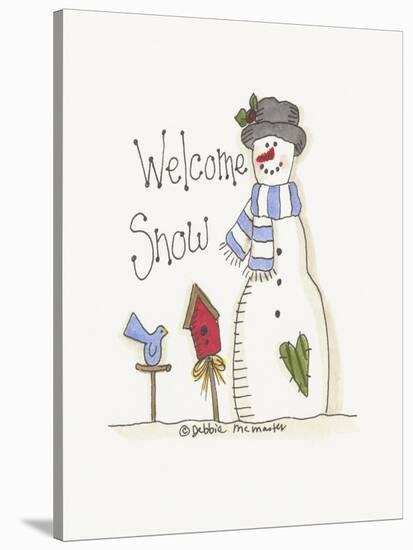 Welcome Snow-Debbie McMaster-Stretched Canvas