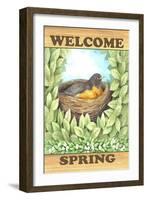 Welcome spring robin-Melinda Hipsher-Framed Giclee Print