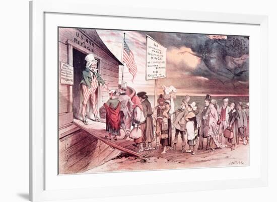 Welcome to All from the American Magazine 'Puck'-Joseph Keppler-Framed Giclee Print