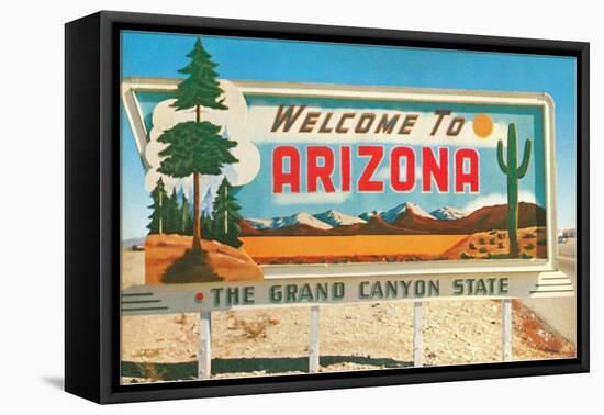 Welcome to Arizona Billboard-null-Framed Stretched Canvas