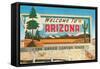 Welcome to Arizona Billboard-null-Framed Stretched Canvas