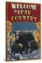 Welcome to Black Bear Country - Vintage Sign-Lantern Press-Stretched Canvas