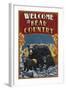 Welcome to Black Bear Country - Vintage Sign-Lantern Press-Framed Art Print