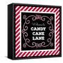 Welcome to Candy Cane Lane-Andi Metz-Framed Stretched Canvas