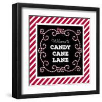 Welcome to Candy Cane Lane-Andi Metz-Framed Art Print