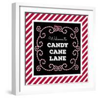 Welcome to Candy Cane Lane-Andi Metz-Framed Art Print