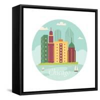 Welcome to Chicago Poster-danceyourlife-Framed Stretched Canvas