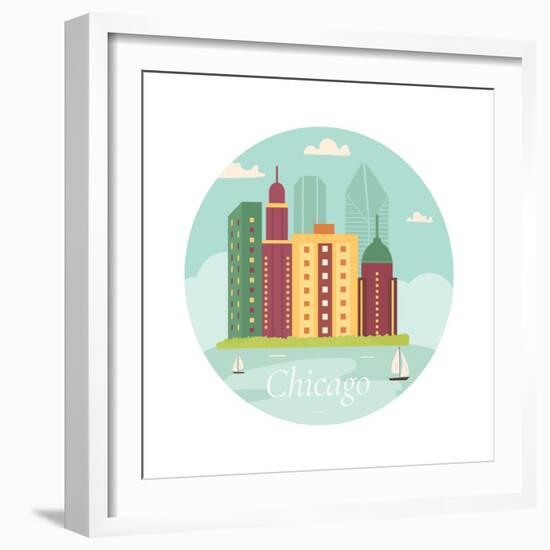 Welcome to Chicago Poster-danceyourlife-Framed Art Print