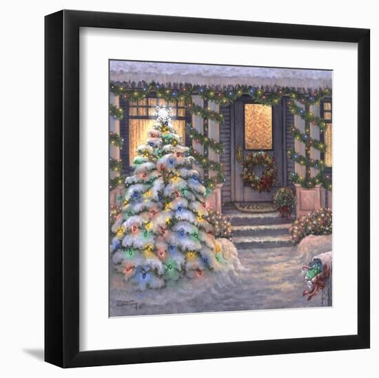 Welcome to Christmas-Janet Kruskamp-Framed Art Print