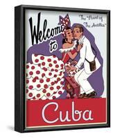 Welcome to Cuba-Vintage Poster-Framed Art Print