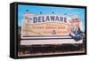 Welcome to Delaware Billboard-null-Framed Stretched Canvas