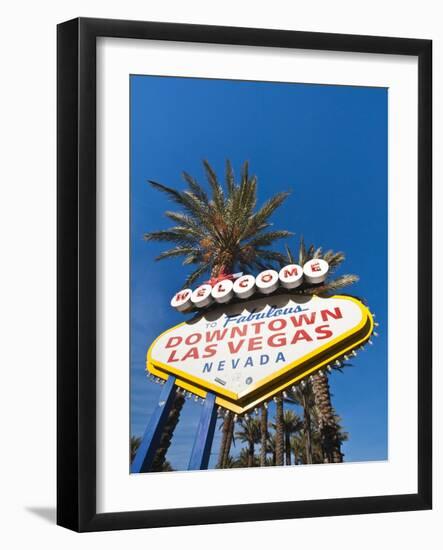 Welcome to Downtown Las Vegas Sign, Las Vegas, Nevada, United States of America, North America-Michael DeFreitas-Framed Photographic Print