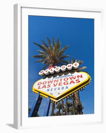 Welcome to Downtown Las Vegas Sign, Las Vegas, Nevada, United States of America, North America-Michael DeFreitas-Framed Photographic Print