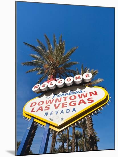 Welcome to Downtown Las Vegas Sign, Las Vegas, Nevada, United States of America, North America-Michael DeFreitas-Mounted Photographic Print