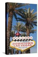 Welcome to Downtown Las Vegas Sign, Las Vegas, Nevada, USA-Michael DeFreitas-Stretched Canvas