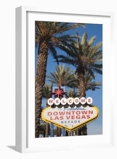 Welcome to Downtown Las Vegas Sign, Las Vegas, Nevada, USA-Michael DeFreitas-Framed Photographic Print