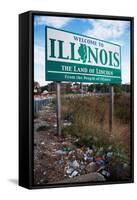 Welcome to Illinois and Trash-Joseph Sohm-Framed Stretched Canvas