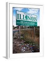 Welcome to Illinois and Trash-Joseph Sohm-Framed Photographic Print