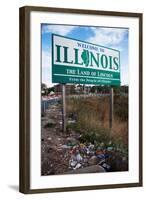 Welcome to Illinois and Trash-Joseph Sohm-Framed Photographic Print