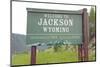 Welcome to Jackson Wyoming Road Sign-Joseph Sohm-Mounted Photographic Print