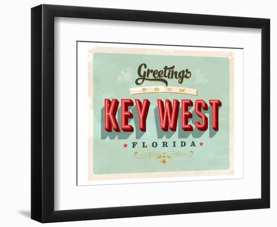 Welcome To Key West-null-Framed Art Print