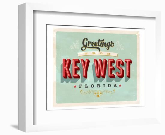 Welcome To Key West-null-Framed Art Print