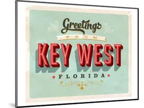 Welcome To Key West-null-Mounted Art Print