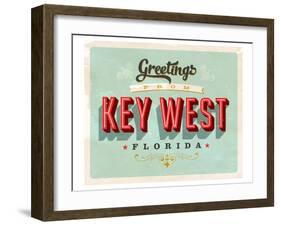 Welcome To Key West-null-Framed Art Print