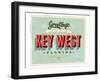 Welcome To Key West-null-Framed Art Print