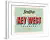 Welcome To Key West-null-Framed Art Print