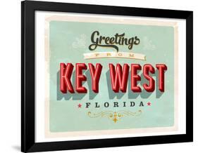 Welcome To Key West-null-Framed Art Print