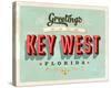 Welcome To Key West-null-Stretched Canvas