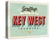 Welcome To Key West-null-Stretched Canvas