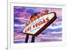 Welcome to Las Vegas Neon Sign-null-Framed Premium Giclee Print