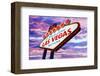 Welcome to Las Vegas Neon Sign-null-Framed Art Print