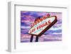 Welcome to Las Vegas Neon Sign-null-Framed Art Print