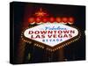 Welcome to Las Vegas Sign at Night, Las Vegas, Nevada, USA-Gavin Hellier-Stretched Canvas