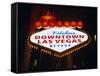 Welcome to Las Vegas Sign at Night, Las Vegas, Nevada, USA-Gavin Hellier-Framed Stretched Canvas