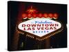 Welcome to Las Vegas Sign at Night, Las Vegas, Nevada, USA-Gavin Hellier-Stretched Canvas