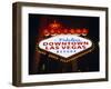 Welcome to Las Vegas Sign at Night, Las Vegas, Nevada, USA-Gavin Hellier-Framed Photographic Print