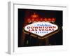 Welcome to Las Vegas Sign at Night, Las Vegas, Nevada, USA-Gavin Hellier-Framed Photographic Print