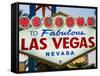 Welcome to Las Vegas Sign, Las Vegas, Nevada, United States of America, North America-Gavin Hellier-Framed Stretched Canvas