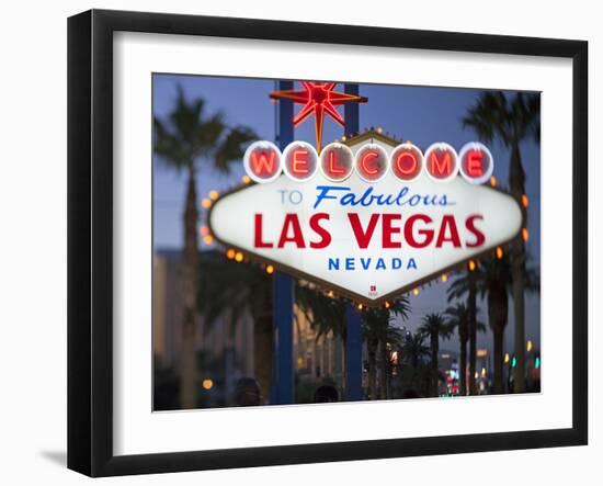 Welcome to Las Vegas Sign, Las Vegas, Nevada, United States of America, North America-Gavin Hellier-Framed Photographic Print