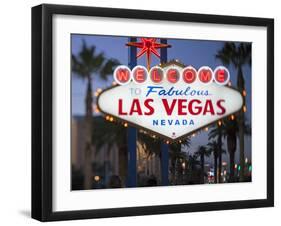 Welcome to Las Vegas Sign, Las Vegas, Nevada, United States of America, North America-Gavin Hellier-Framed Photographic Print