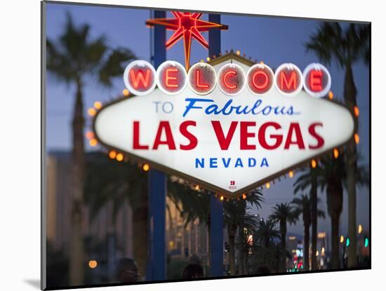 Welcome to Las Vegas Sign, Las Vegas, Nevada, United States of America, North America-Gavin Hellier-Mounted Photographic Print