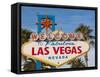 Welcome to Las Vegas Sign, Las Vegas, Nevada, United States of America, North America-Michael DeFreitas-Framed Stretched Canvas