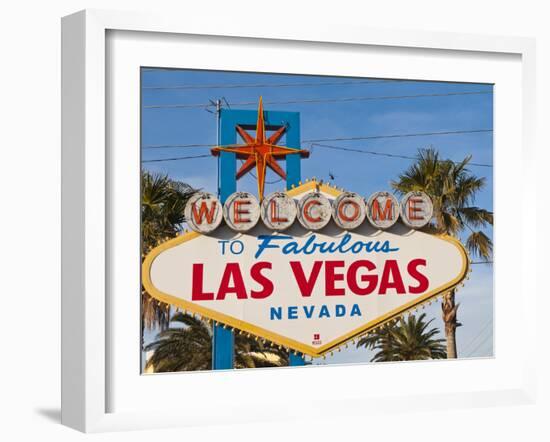 Welcome to Las Vegas Sign, Las Vegas, Nevada, United States of America, North America-Michael DeFreitas-Framed Photographic Print