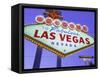 Welcome to Las Vegas Sign, Las Vegas, Nevada, USA-Gavin Hellier-Framed Stretched Canvas