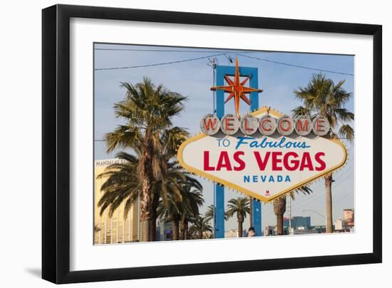 Welcome to Las Vegas Sign, Las Vegas, Nevada, USA-Michael DeFreitas-Framed Photographic Print