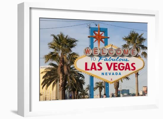 Welcome to Las Vegas Sign, Las Vegas, Nevada, USA-Michael DeFreitas-Framed Photographic Print